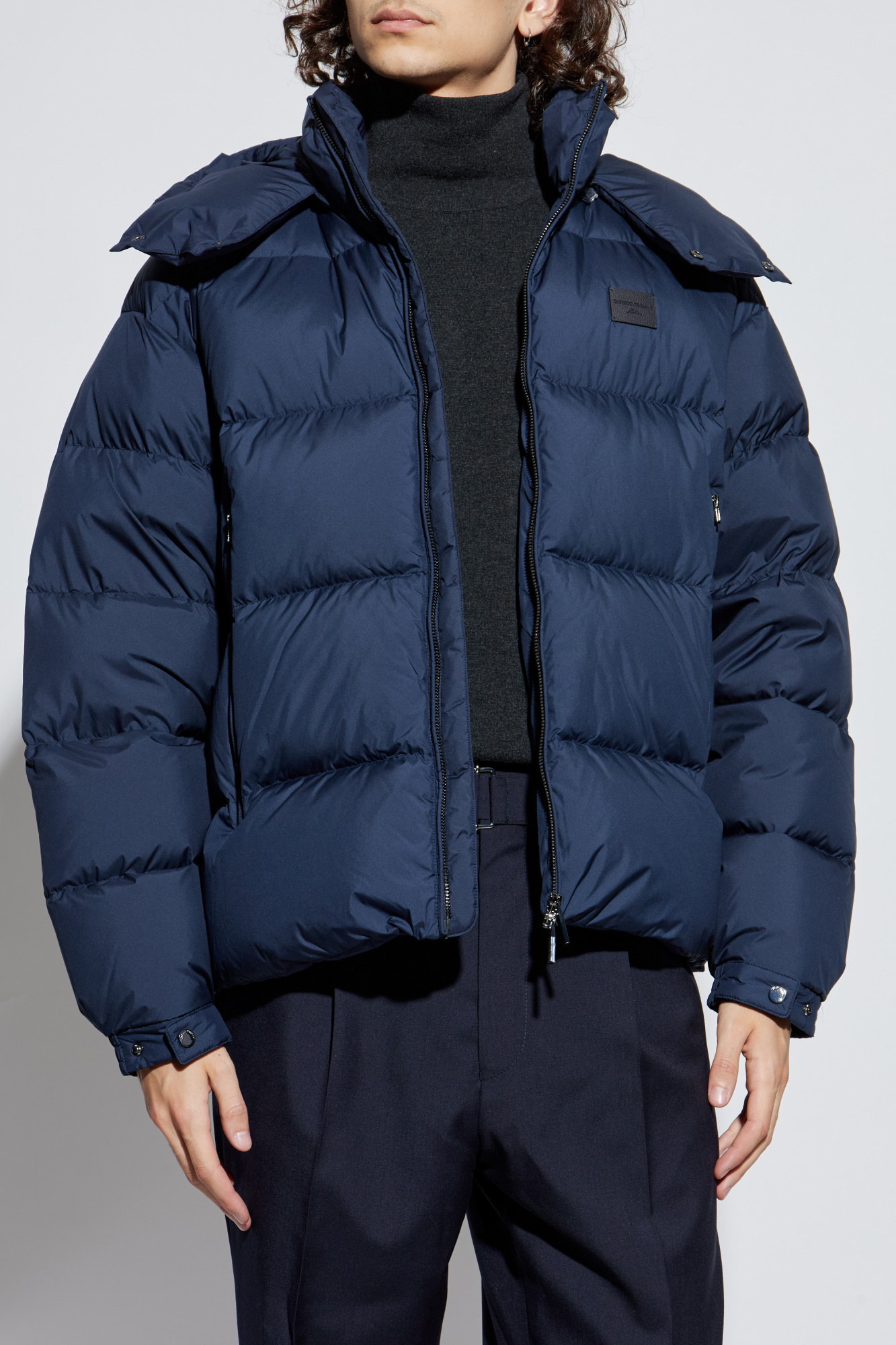 EMPORIO ARMANI 冬服中棉ジャケット EMPORIO ARMANI 冬服中棉ジャケット Denim jacket with all-over